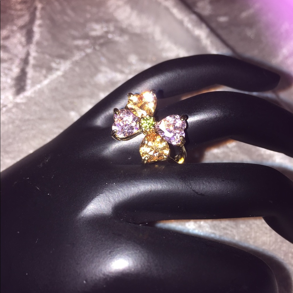 Amethyst Brilliant Cut Gold Filled Ring. - Picture 5 of 5
